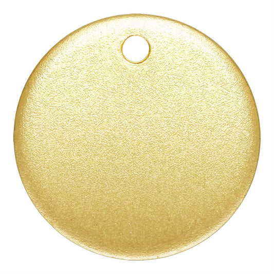 1 Piece MATTE Finish 20 Gauge 10 mm 14K Gold Filled Stamping Disc