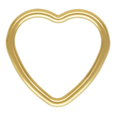 2 Pieces 14K Gold Filled Heart Connector