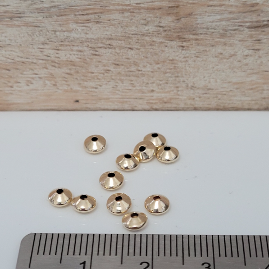 Saucer Bead 4.5 mm 14K Gold Filled - 5 Pieces