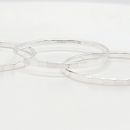 .925 Sterling Silver Diamond Cut 1 mm Stacking Ring