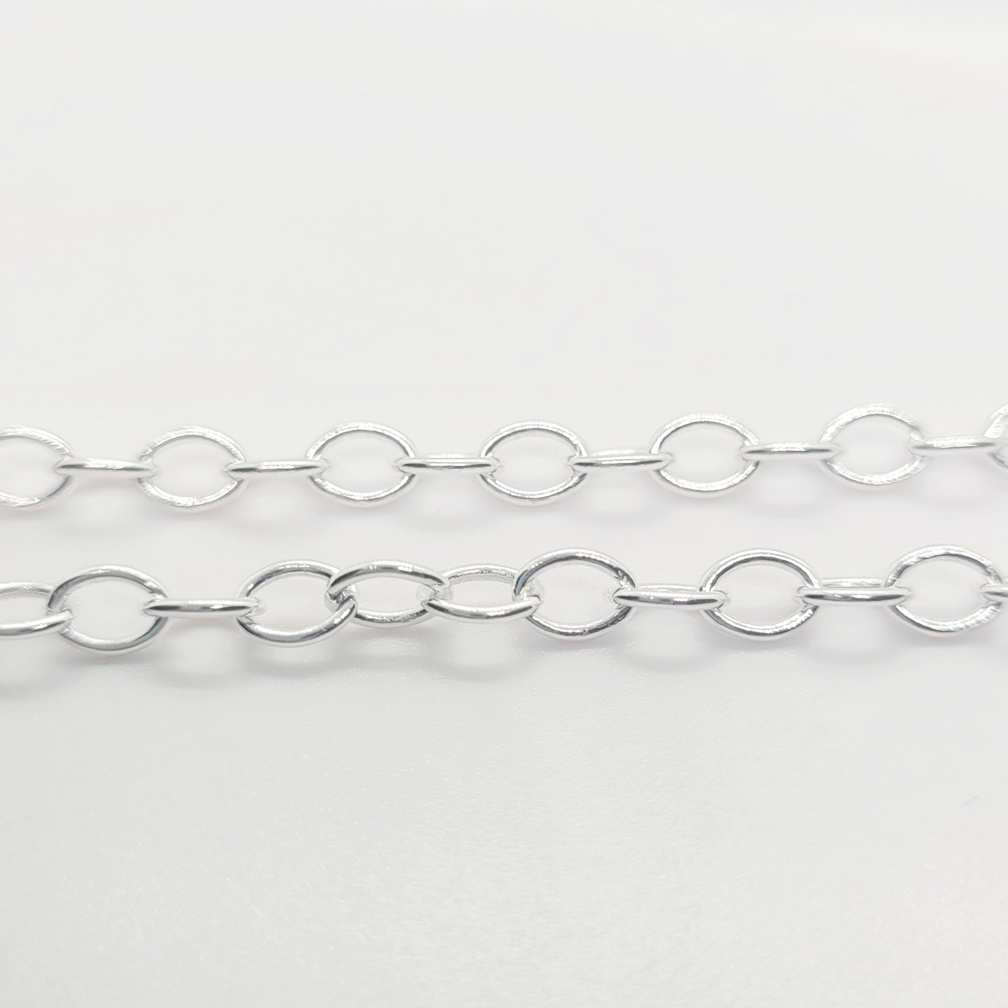 .925 Sterling Silver CABLE Chain 5 mm x 4 mm / By The Inch