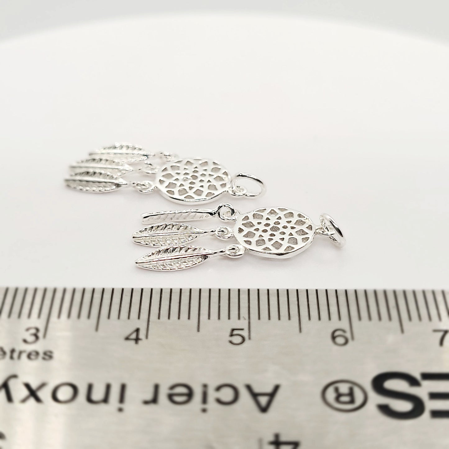 .925 Sterling Silver Dream Catcher Charm