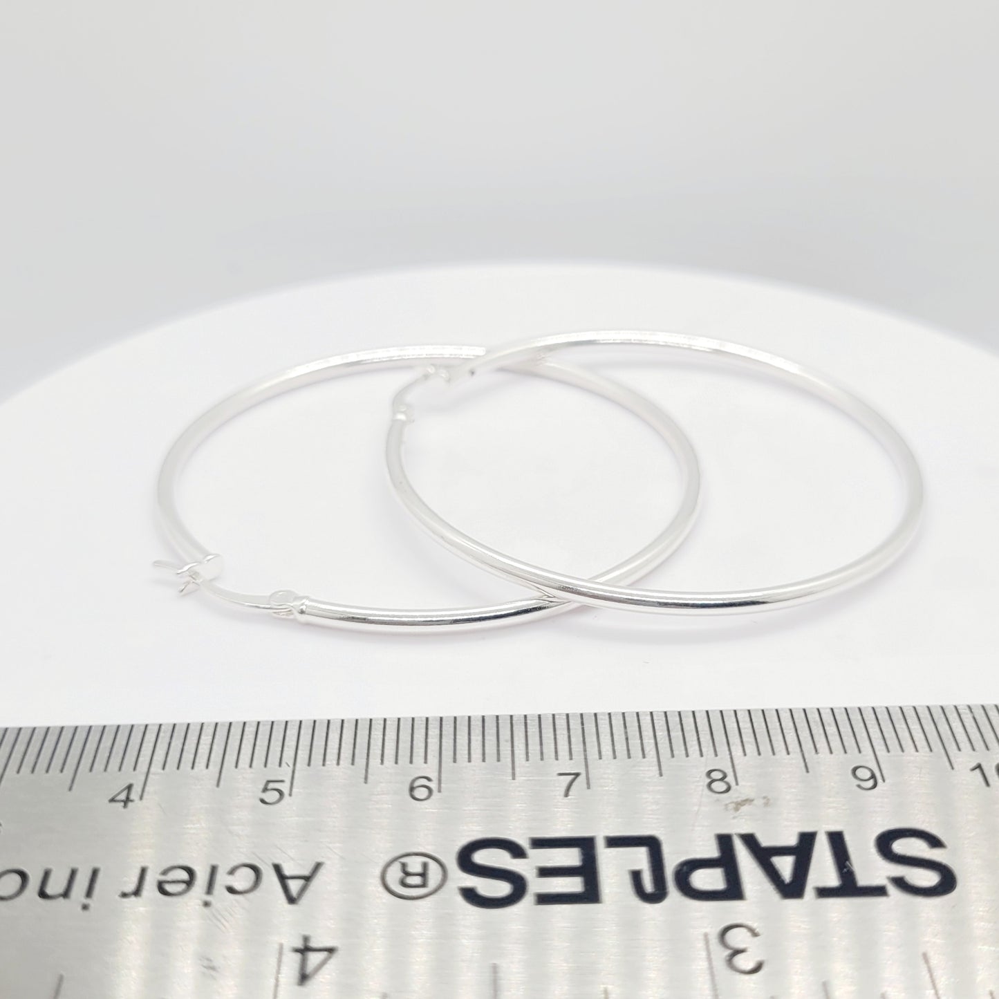 50 mm .925 Sterling Silver Eurowire Hoops