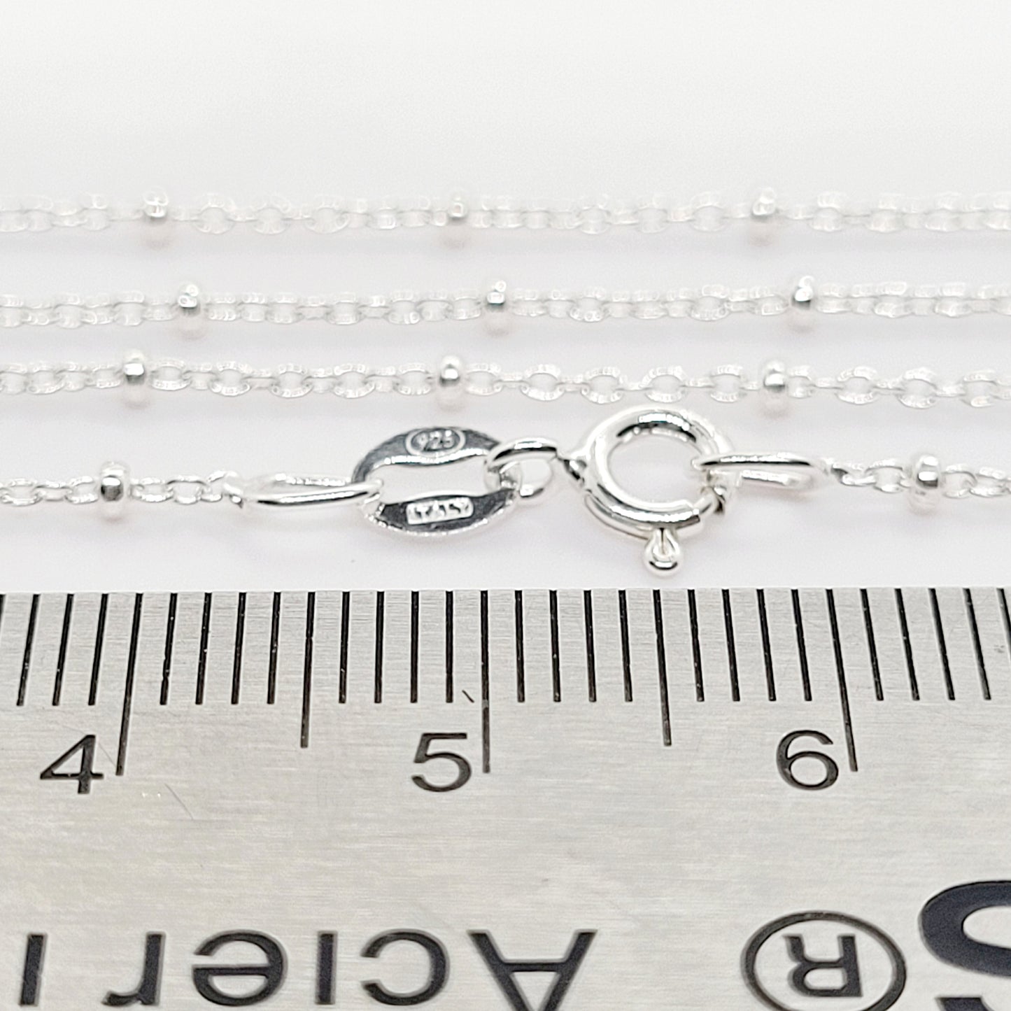 .925 Sterling Silver SATELLITE Chain 18" / 5 Pieces