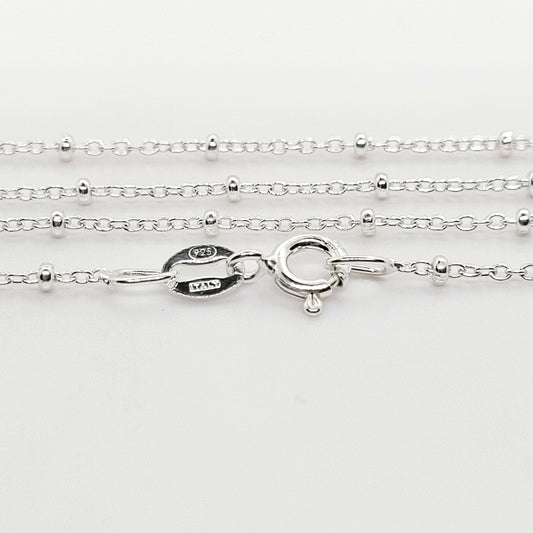 .925 Sterling Silver SATELLITE Chain 16" / 5 Pieces