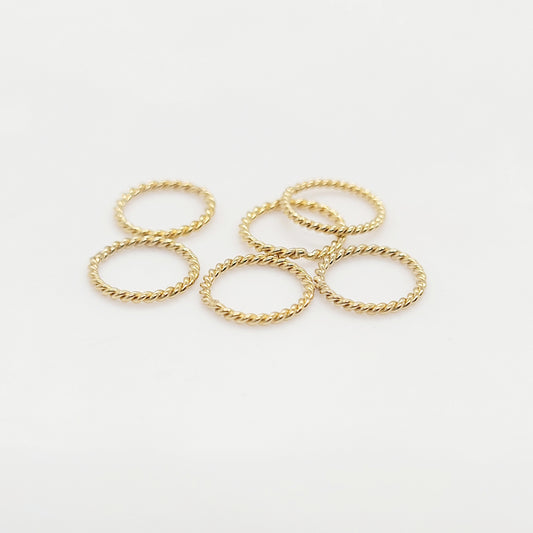 14K Gold Filled Closed Rope Connector 6 mm