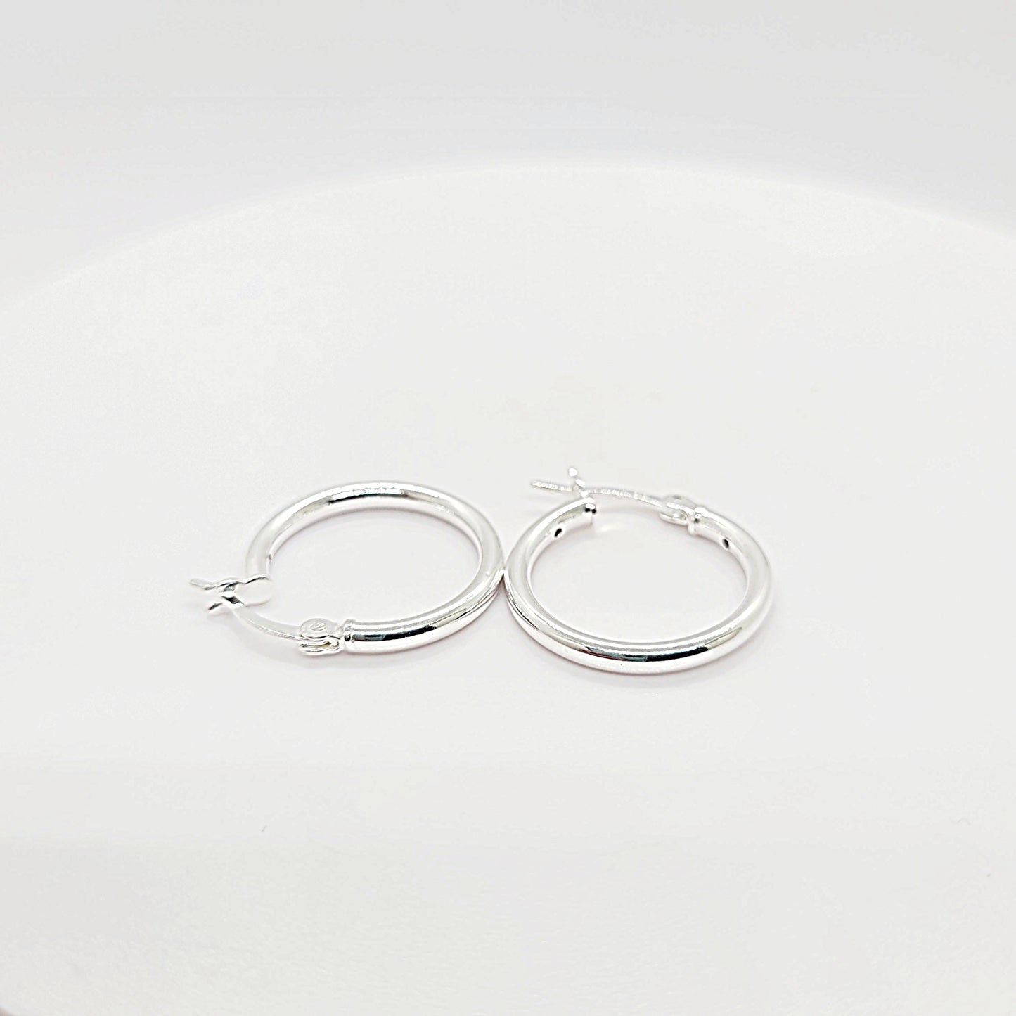 18 mm .925 Sterling Silver Hoop Earrings