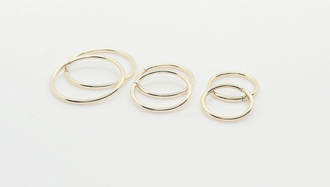 14K Gold Filled SLEEPER Hoops / 1 Pair