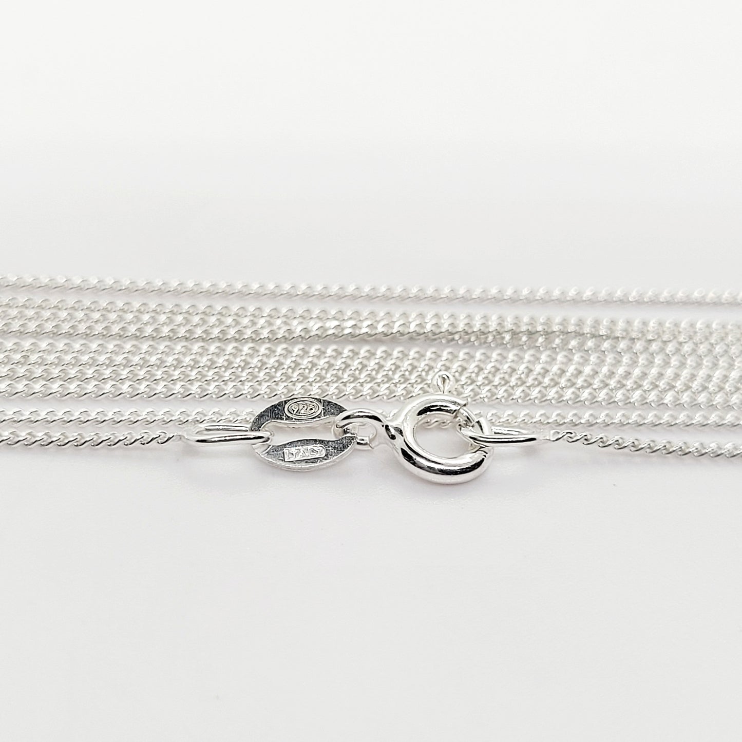 .9 mm .925 Sterling Silver CURB Chain 16" / 5 Pieces