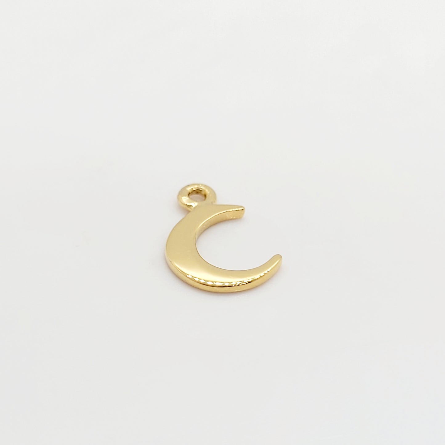 Gold Plate over Sterling Silver Crescent Moon Charm