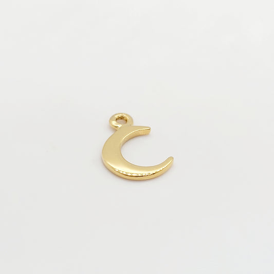Gold Plate over Sterling Silver Crescent Moon Charm