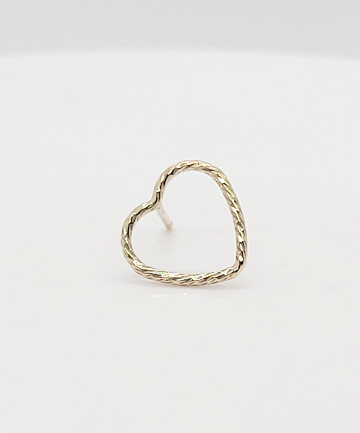 CLEARANCE 14K Gold Filled Sparkle Heart Stud Earrings - NOTE ITEM DESCRIPTION