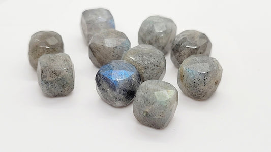 8 mm Rounded Cube - Labradorite Gemstone