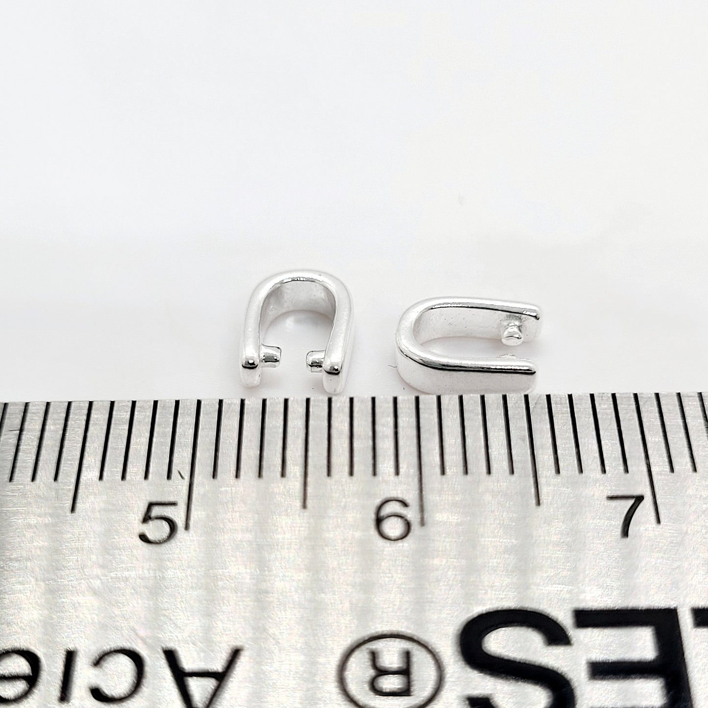 8.2 mm x 4 mm .925 Sterling Silver Petite U Bail