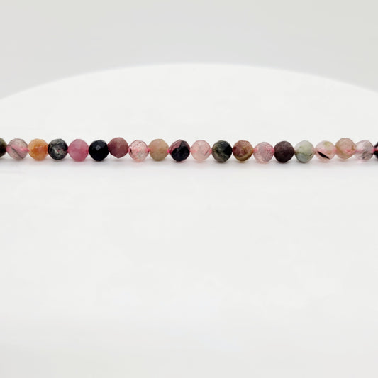Tourmaline Faceted Rondelle 4X3mm