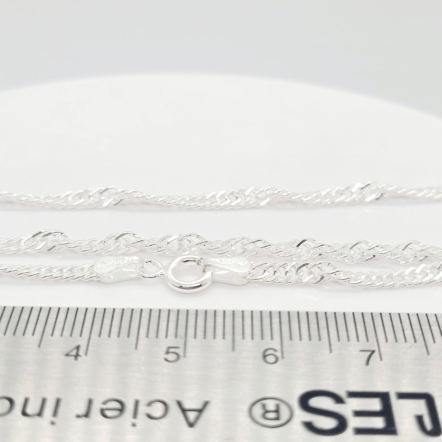 .925 Sterling Silver SINGAPORE Bracelet / 2.9 mm - 7.5"