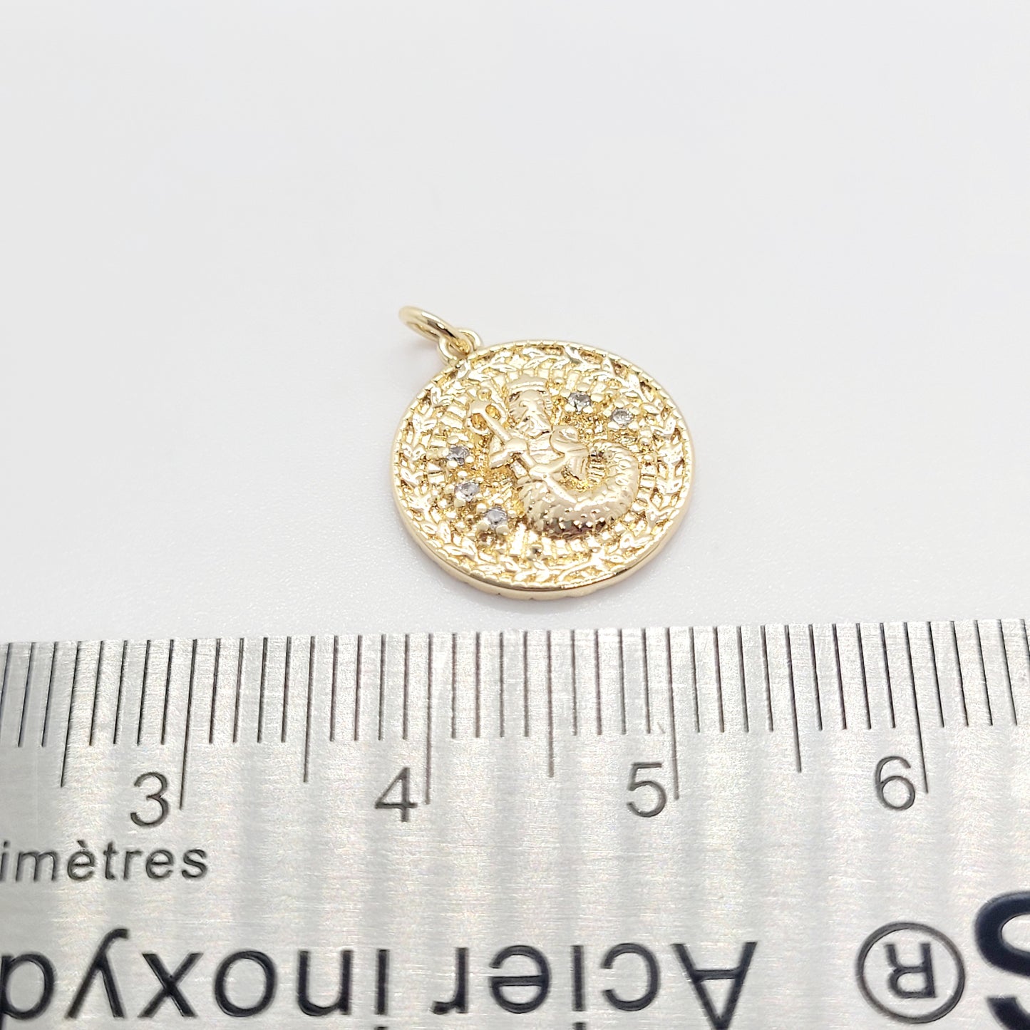 Zodiac Pendant 14 mm - Gold PLATED
