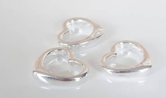 .925 Sterling Silver Floating Heart Pendant