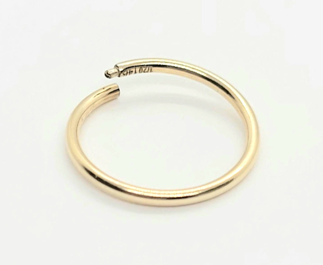 14K Gold Filled SLEEPER Hoops / 1 Pair