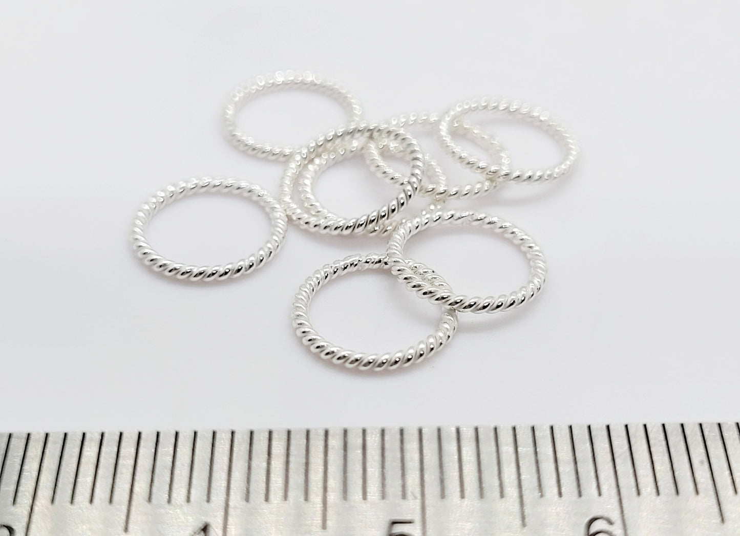 10 mm .925 Sterling Silver Rope Closed Ring