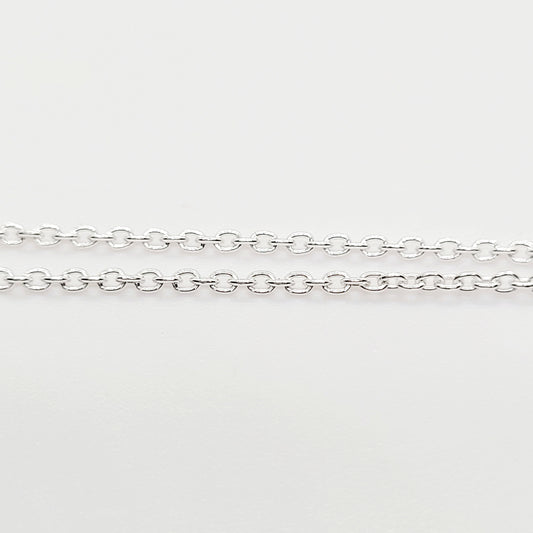 .925 Sterling Silver 1 mm  CABLE Chain  / By the Inch