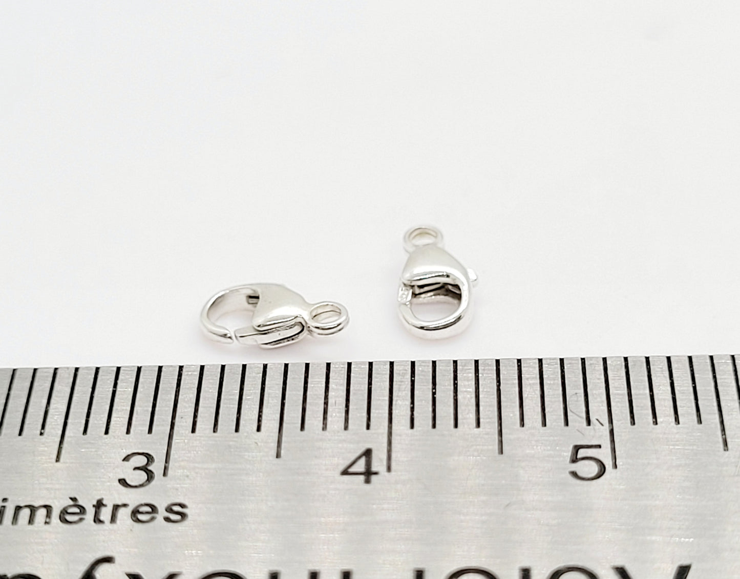 .925 Sterling Silver MICRO Pear Clasp / 2 Pieces