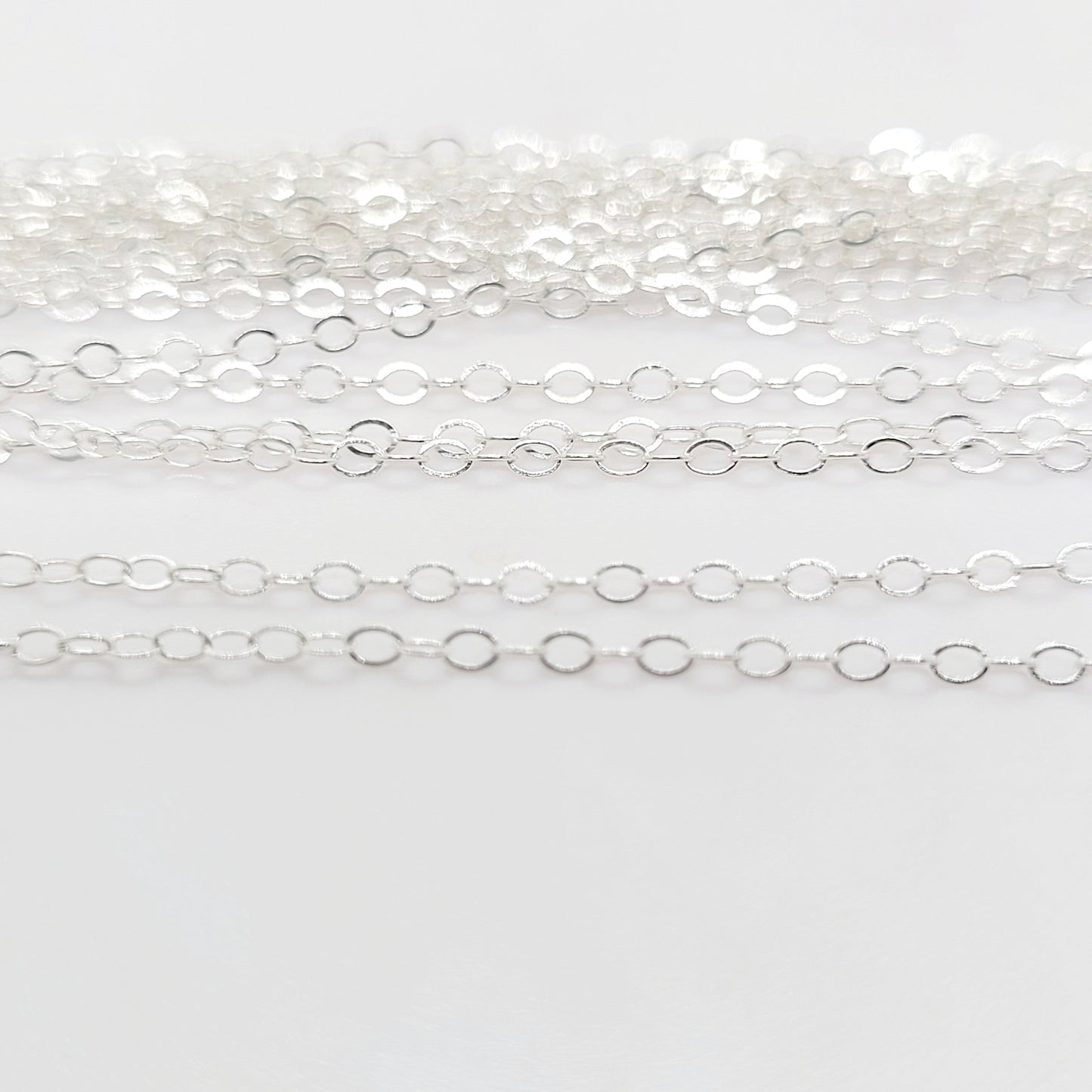 .925 Sterling Silver 1.3 mm FLAT CABLE Chain