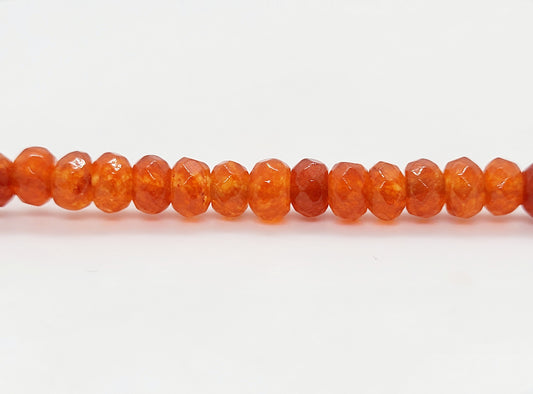 Carnelian Rondelle (Faceted) 6mm