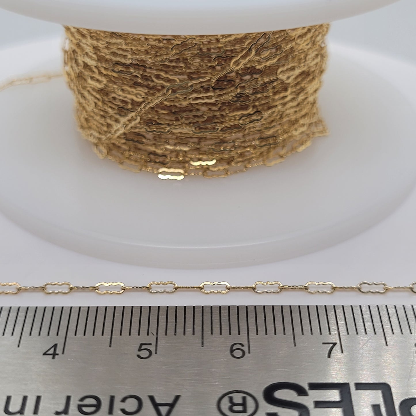 1.4 mm 14K Gold Filled Fine Krinkle Chain/ By The Inch