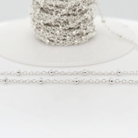 .925 Sterling Silver SATELLITE Chain / By the Inch