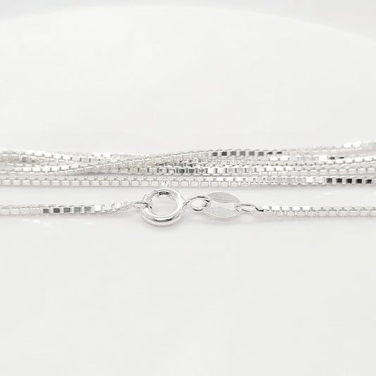 1.1 mm .925 Sterling Silver BOX Chain 16" / 1 Piece