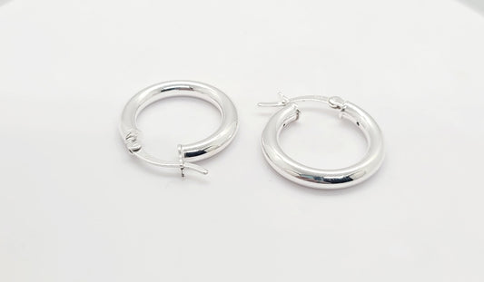 20 mm .925 Sterling Silver Hoop Earrings