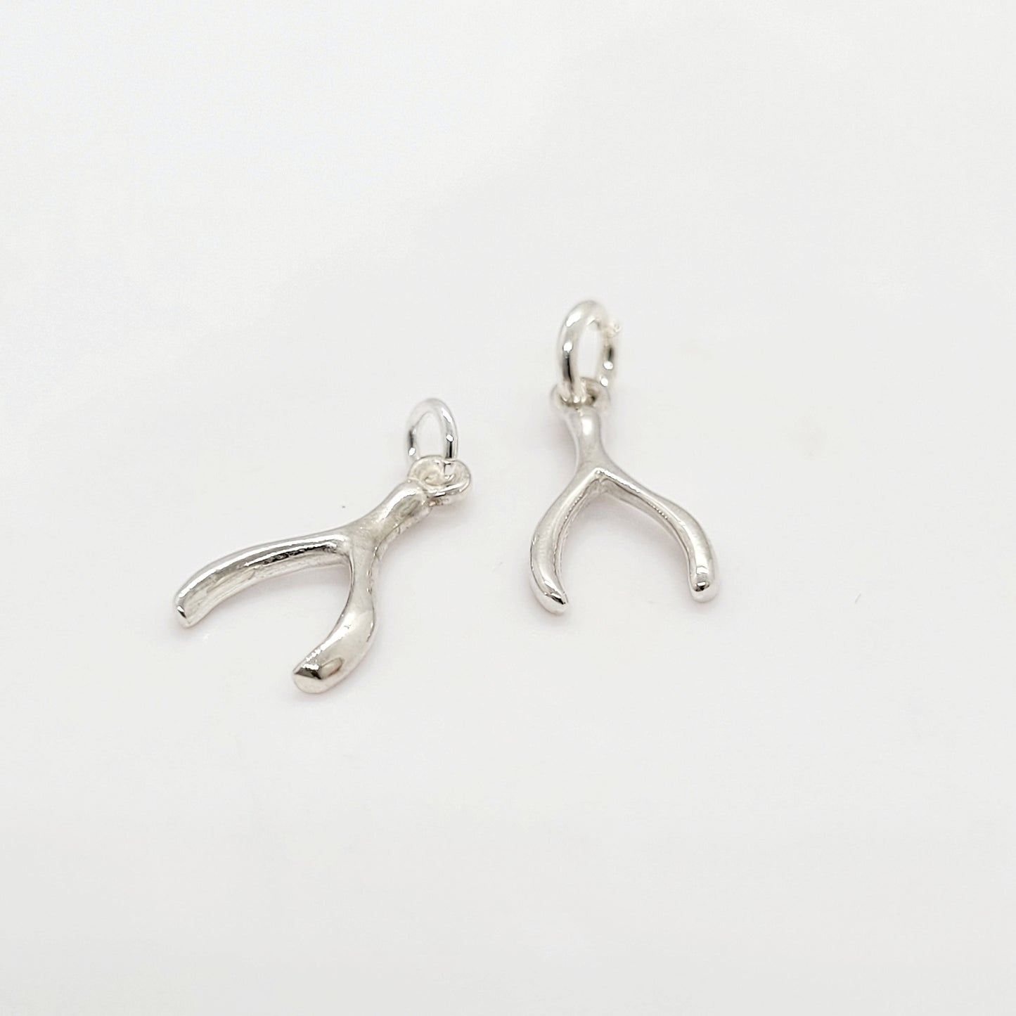 .925 Sterling Silver Wishbone Charm / Pendant