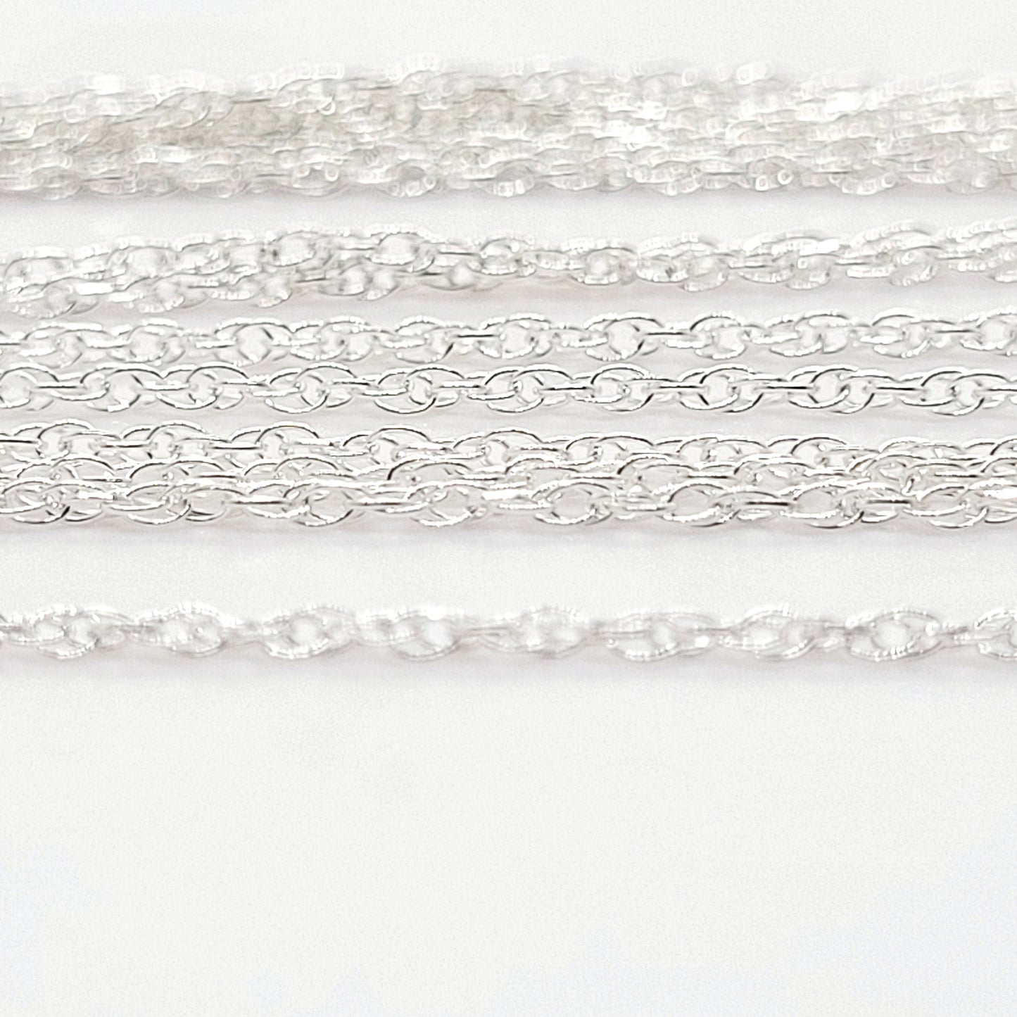 .925 Sterling Silver Fine 1 mm ROPE Chain 18" / 1 Piece