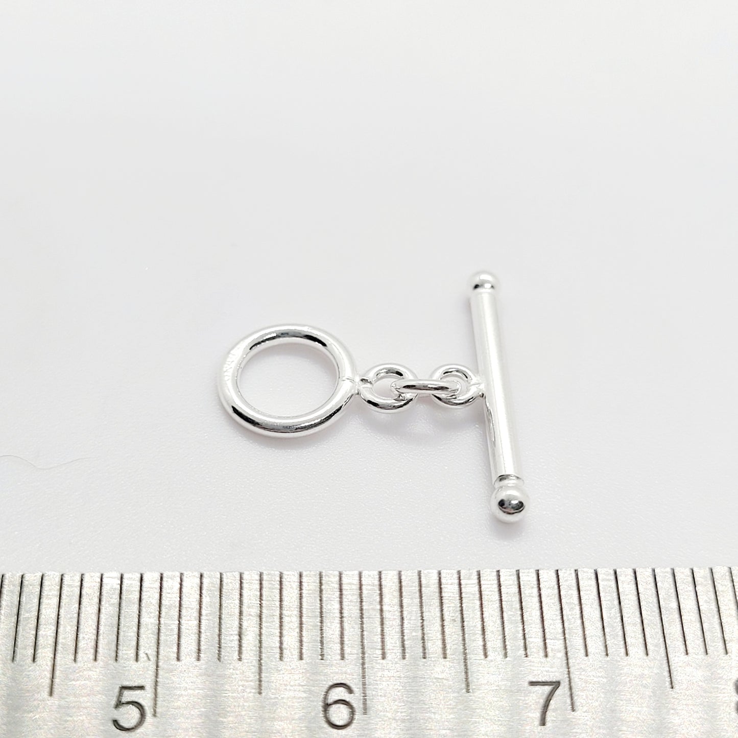 .925 Sterling Silver Petite Toggle  17 mm x 7.5 mm