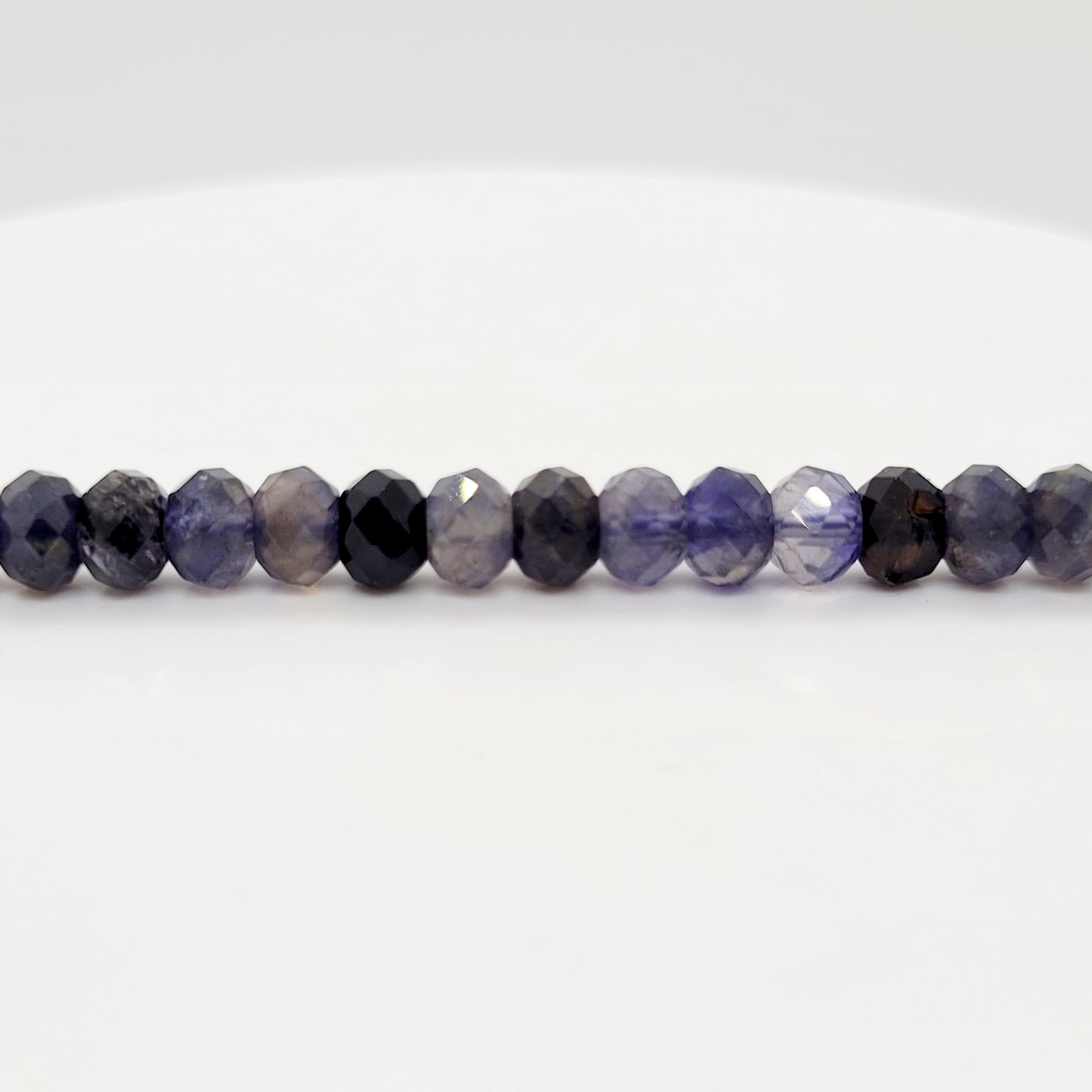 Iolite Faceted Rondelle 6x4 mm
