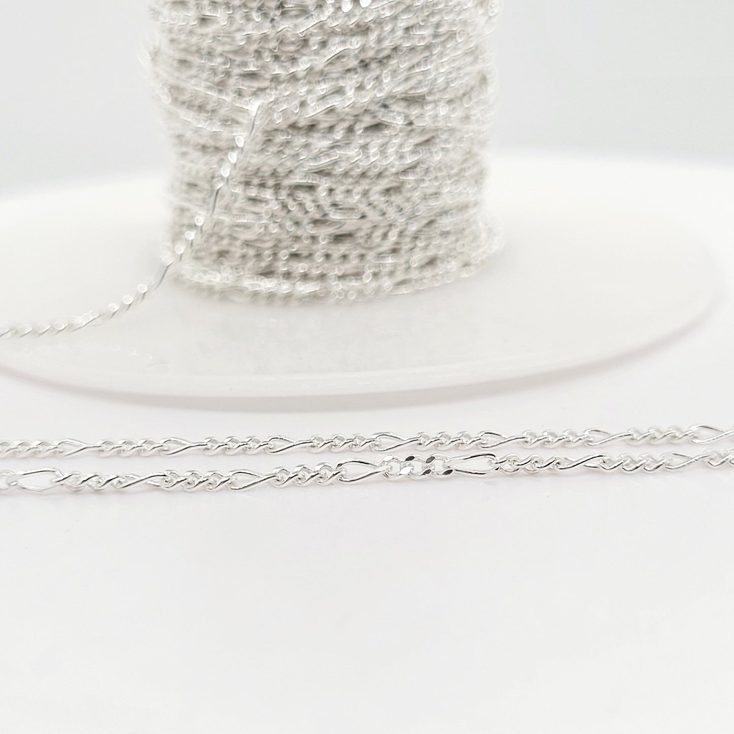 .925 Sterling Silver FIGARO 3:1 Chain  / By the Inch