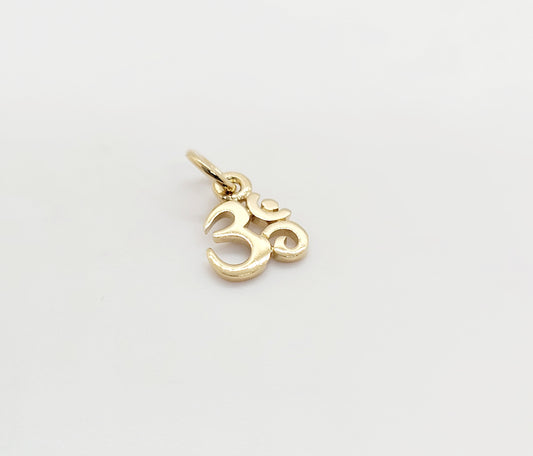 Gold Plate over Sterling Silver Om Charm