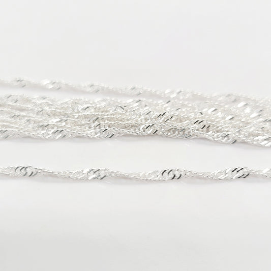 .925 Sterling Silver SINGAPORE Chain 20" / 1 Piece