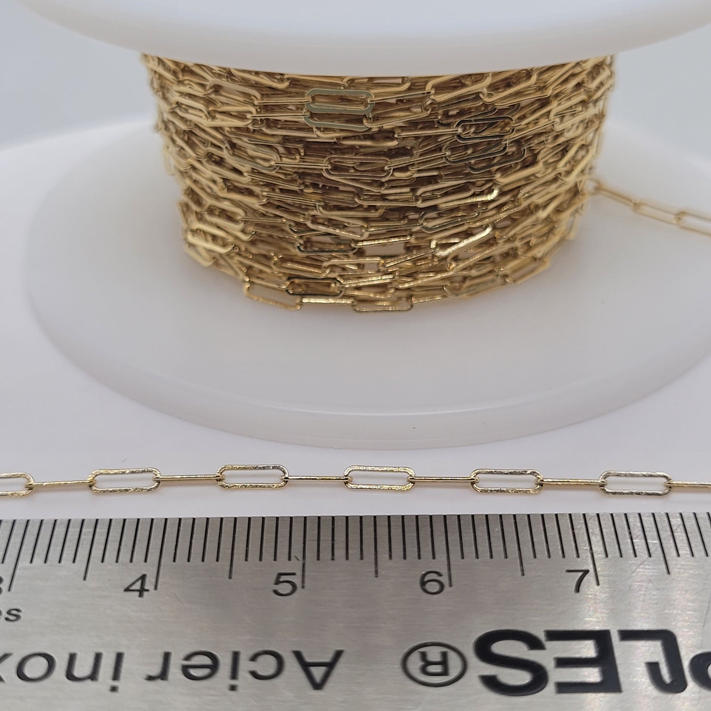 2 mm x 5.5 mm 14K Gold Filled Fine FLAT PAPERCLIP Chain / By The Inch