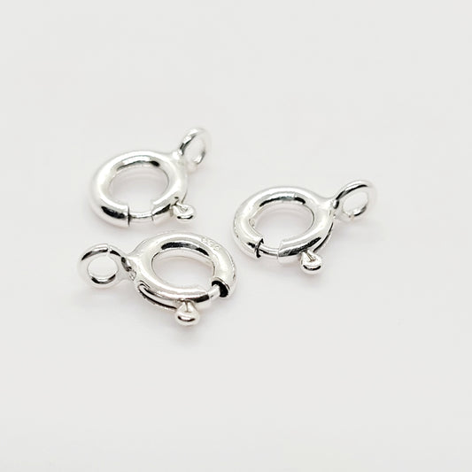 6 mm .925 Sterling Silver Spring Ring / Open Ring