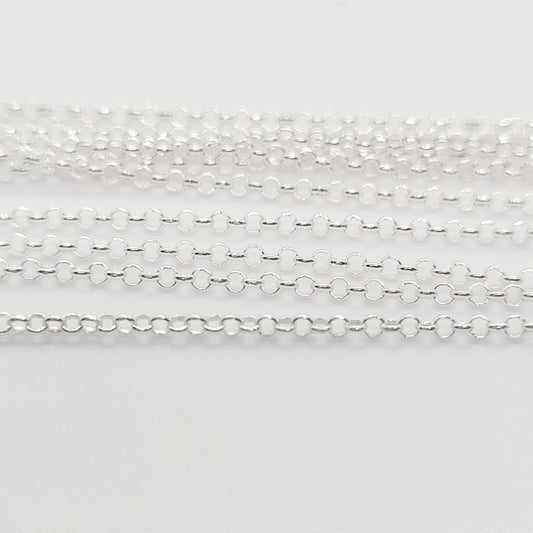 1.4 mm .925 Sterling Silver ROLO Chain 20" / 5 Pieces