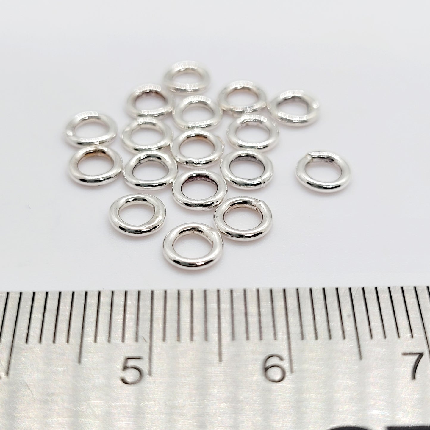 5 mm .925 Sterling Silver 18 Ga CLOSED Ring / 5 Pieces