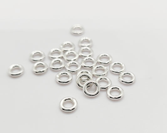 4 mm.925 Sterling Silver 18 Ga Closed Ring / 5 Pieces