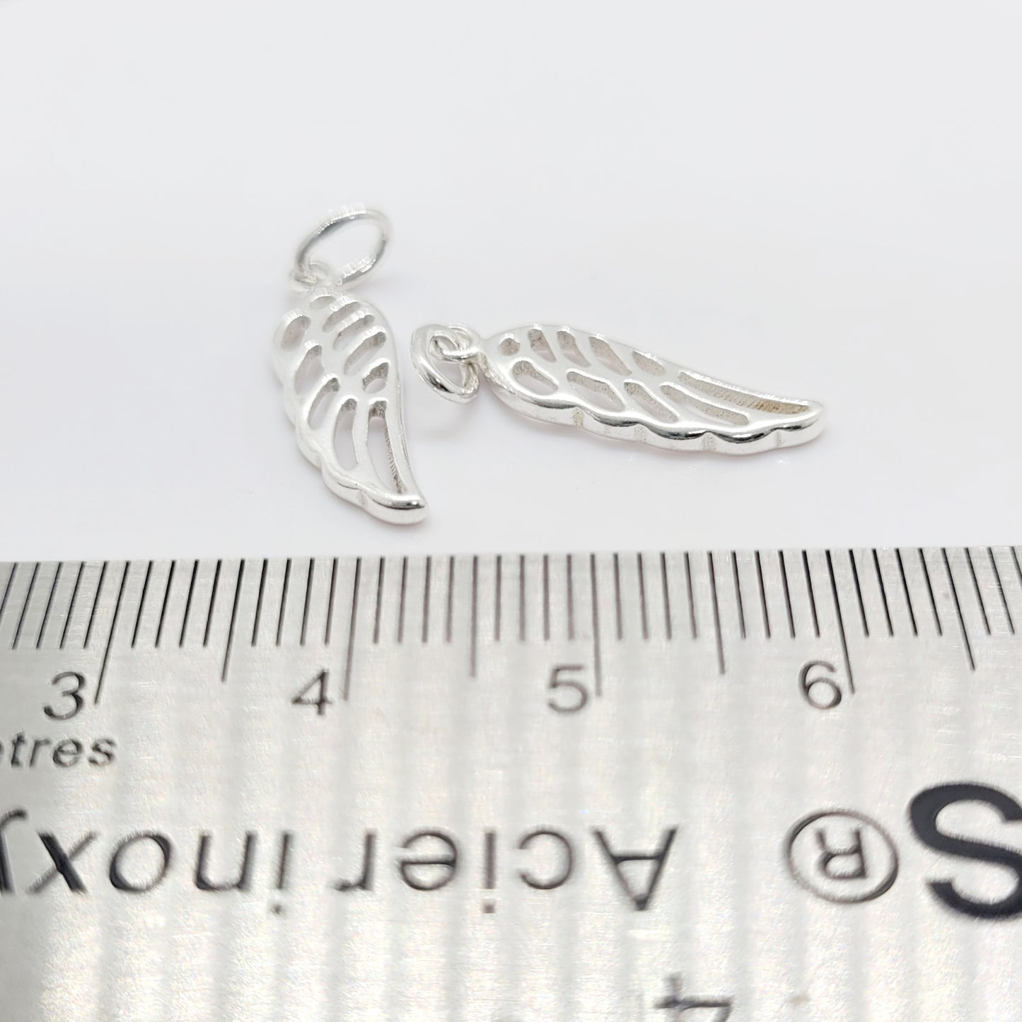 .925 Sterling Silver Wing Charm Pendant