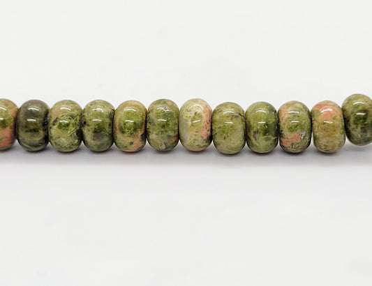 Unakite Rondelle 6mm