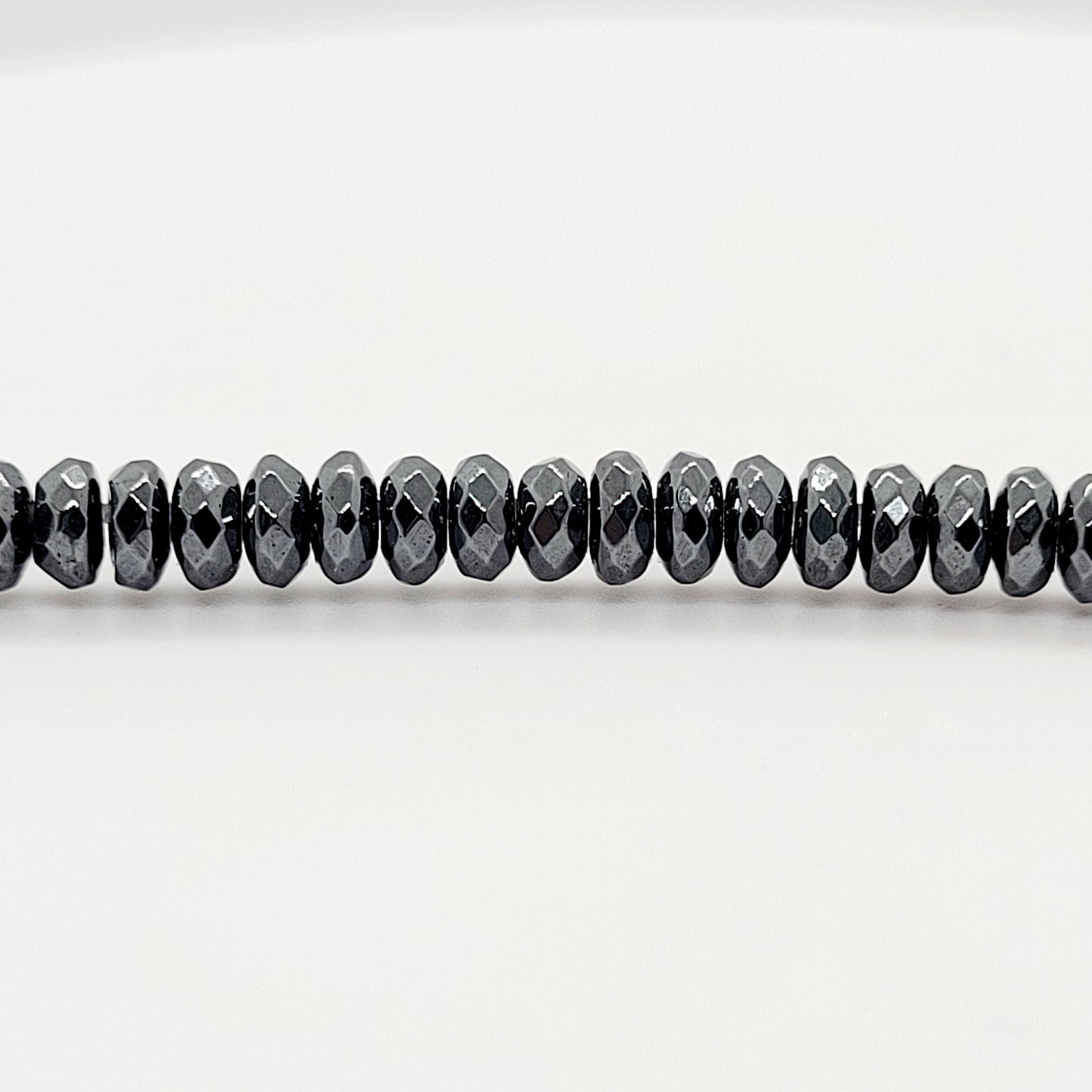 Hematite Faceted Rondelle Magnetic 4x2 mm