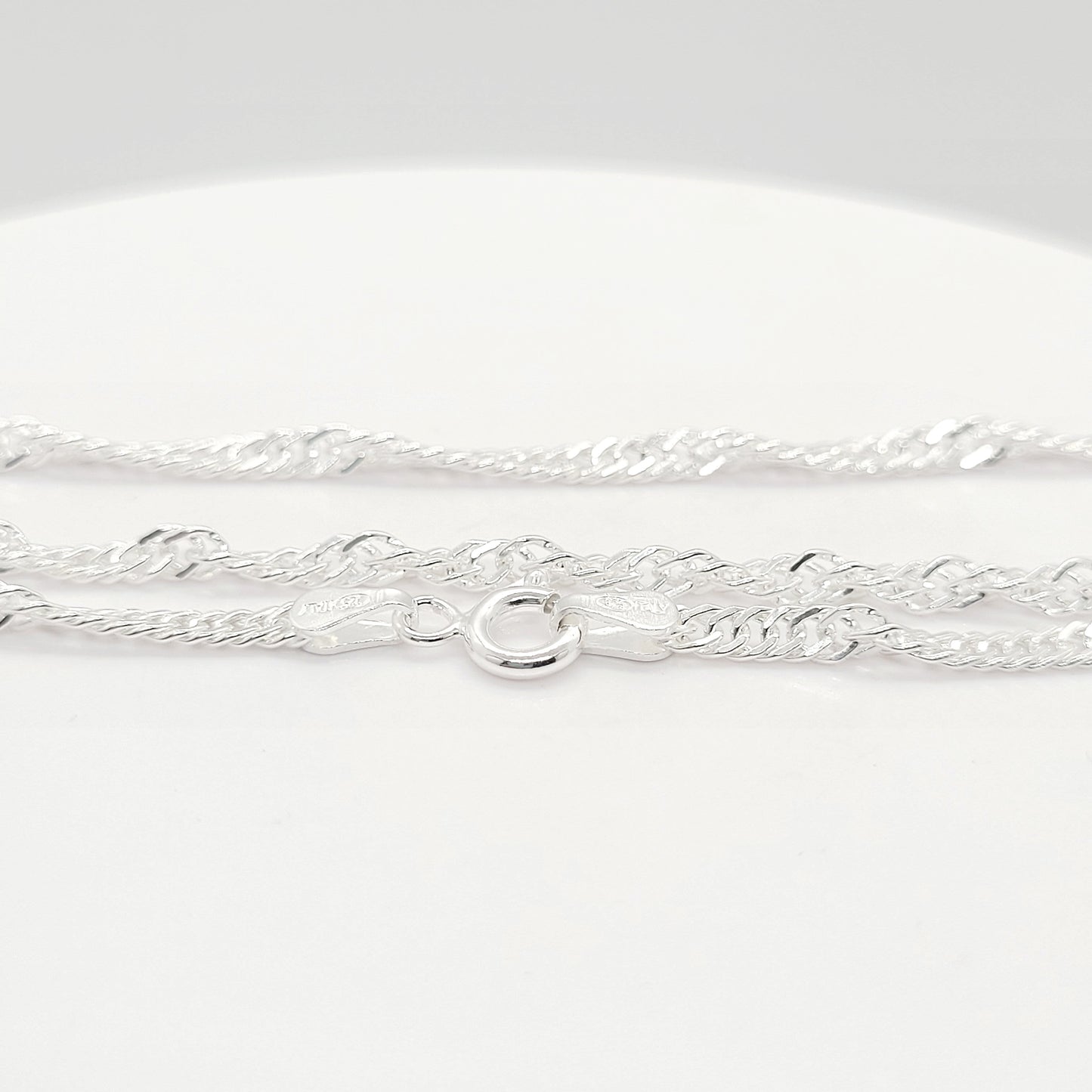.925 Sterling Silver SINGAPORE Bracelet / 2.9 mm - 7.5"