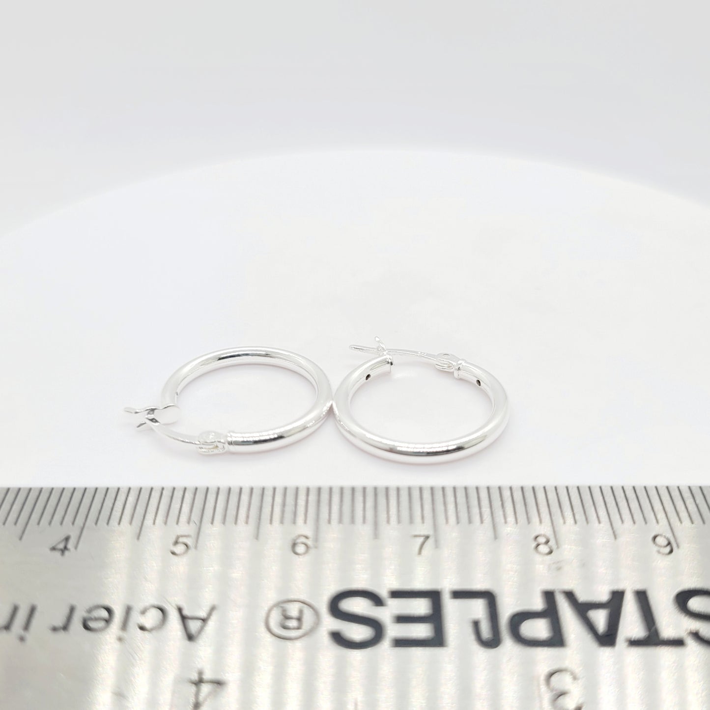 18 mm .925 Sterling Silver Hoop Earrings