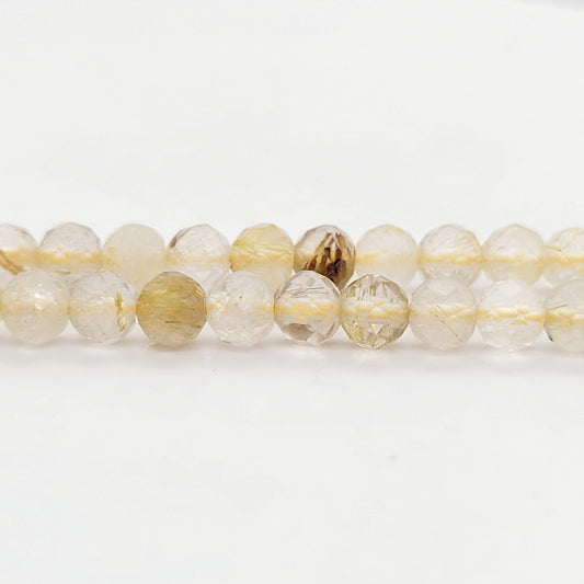 Quartz - Golden Rutilated (Faceted)  4-4.5 mm